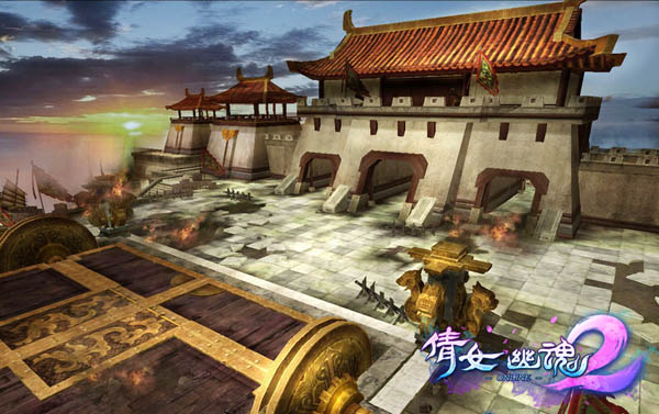 《倩女幽魂》京师保卫战-厮杀后的京城大门，焕然一新指日可待
